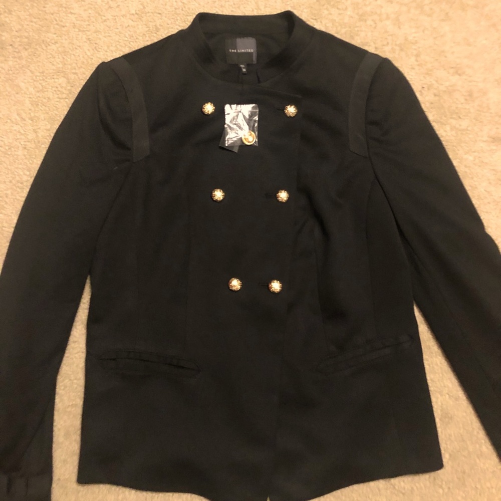 Double Breasted Military Style Blazer